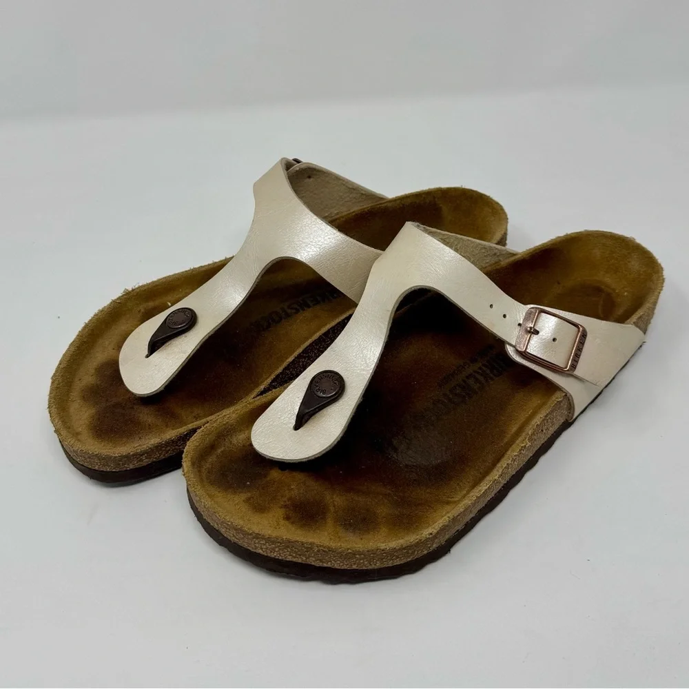 Birkenstock | Gizeh Sandals, Pearly White Color, Size 39 - EUC - Picture 3 of 7